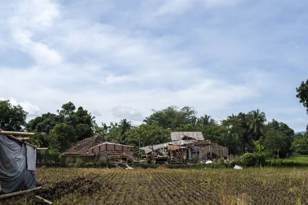 stock image Cianjur, West Java, Indonesia - November 24 2022: Homes were damaged triggered by the 5.6 magnitude earthquake that killed at least 271 people, with hundreds injured.