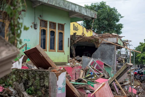 stock image Cianjur, West Java, Indonesia - November 24 2022: Homes were damaged triggered by the 5.6 magnitude earthquake that killed at least 271 people, with hundreds injured.