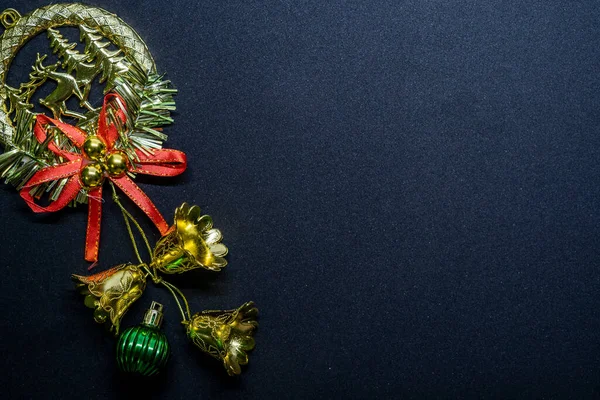 Noel kompozisyonu. Yılbaşı hediyeleri, metin için fotokopi alanı süsleri.