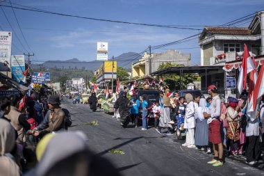 Ciwidey, Bandung, Endonezya. 17 Ağustos 2023: 17 Ağustos 'ta Endonezya' nın bağımsızlık günü
