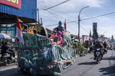 Ciwidey, Bandung, Endonezya. 17 Ağustos 2023: 17 Ağustos 'ta Endonezya' nın bağımsızlık günü