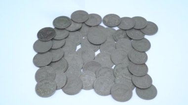 Arkaplan için Endonezya Rupiah 'ının klasik ve tarihsel sikkesi