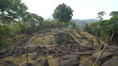 Megalitik siteler Gunung Padang, Cianjur, Batı Java, Endonezya