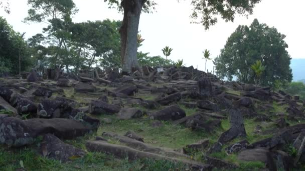 Miejsca Megalityczne Gunung Padang Cianjur West Java Indonezja — Wideo stockowe