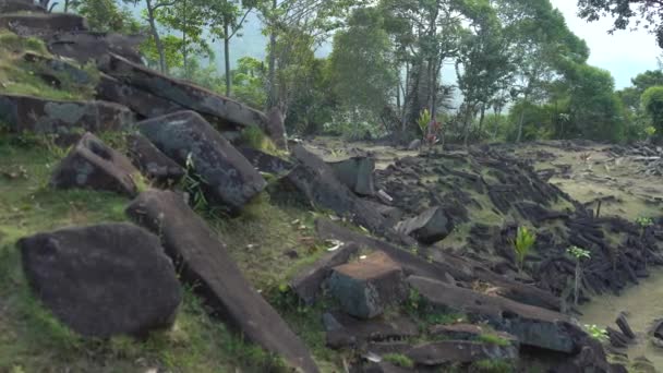 Megalitik Siteler Gunung Padang Cianjur Batı Java Endonezya — Stok video