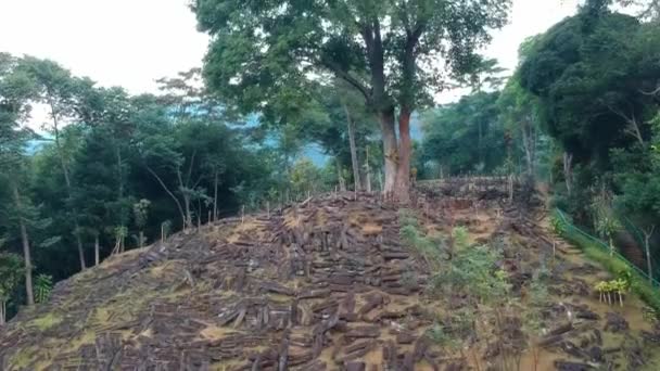 Situri Megalitice Gunung Padang Cianjur Java Vest Indonezia — Videoclip de stoc