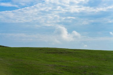 Yeşil çimenli tepeler, Bukit Merese, Lombok, Batı Nusa Tenggara, Endonezya