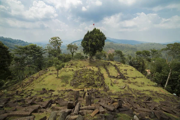 Situs Megalithik Gunung Padang Cianjur Jawa Barat Indonesia Stok Foto