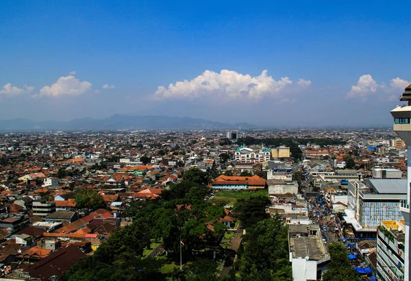 stock image Aerial view of Bandung West Java Indonesia in daytime