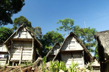 Baduy halkı tarafından Batı Java 'da geleneksel pirinç deposu