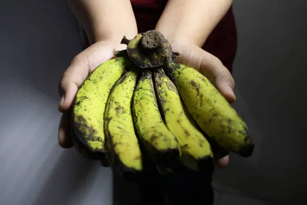 Arka planda bulanık muz tutan kadınlar