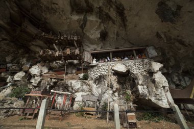 Tabut Toraja kabilesinin 28. Des 2017 'deki mezar taşına yerleştirildi.