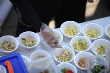 Mie Kocok Bandung. Traditional Sundanese Dish of Beef Noodle Soup from Bandung, West Java.