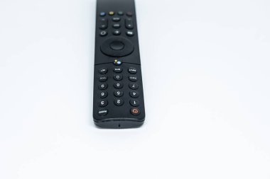 Digital tv remote control on white background