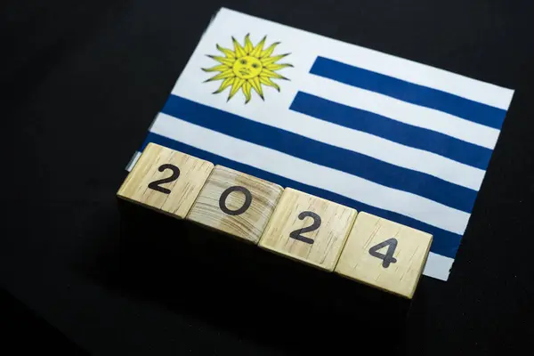 2024, Uruguay, Uruguay flag with date block, Concept, Important events for Uruguay in the new year, election, economy, social activities, central bank, Uruguay foreign policy