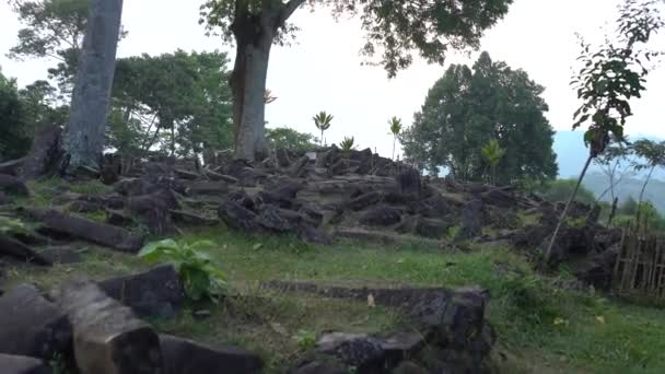 Miejsca Megalityczne Gunung Padang Cianjur West Java Indonezja — Wideo stockowe