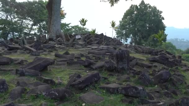 Sitios Megalíticos Gunung Padang Cianjur Java Occidental Indonesia — Vídeo de stock