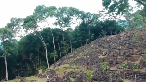 Megalitické Lokality Gunung Padang Cianjur West Java Indonésie — Stock video