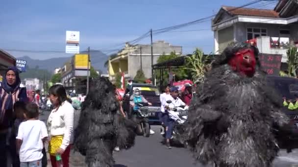 Ciwidey Bandung Indonesien August 2023 Lebhafte Parade Zum Indonesischen Unabhängigkeitstag — Stockvideo