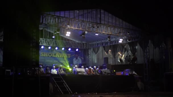 Bogor Indonezja Czerwca 2023 Marawis Tradycyjna Muzułmańska Muzyka Indonezji Grał — Wideo stockowe