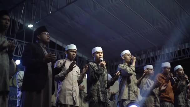 印度尼西亚茂物 2023年6月2日 马拉维是印度尼西亚传统的穆斯林音乐 在重大宗教活动期间播放 — 图库视频影像
