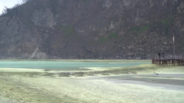 Kawah Putih Ciwidey Bandung Indonesia Октября 2023 Kawah Putih Crater — стоковое видео