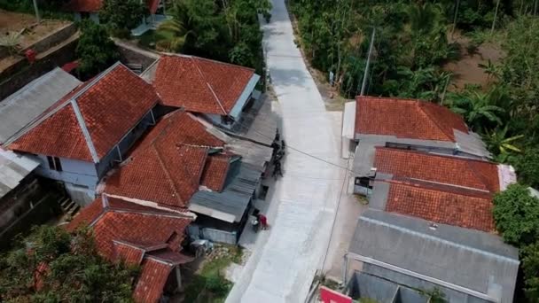 Cianjur Batı Java Endonezya Beton Yol Ile Kırsal Durum Görüntüsü — Stok video