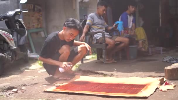 Cianjur Indonésie Février 2024 Les Artisans Des Lampes Lanterne Musulmanes — Video