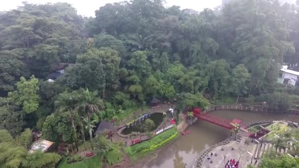 Bandung Indonesia Desember 2017 Pemandangan Udara Babakan Siliwangi Adalah Salah — Stok Video