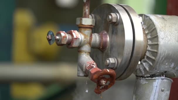 Vapor Água Vazando Tubos Causa Corrosão Usinas Térmicas — Vídeo de Stock
