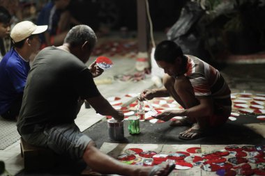 JAKARTA, İNDONEZYA - 29 Temmuz 2016 RI 'nin doğum günü için boyandı