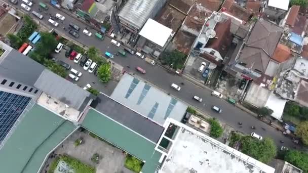 Bandung Indonésie Décembre 2017 Vue Aérienne Jalan Cihampelas Bandung Matin — Video