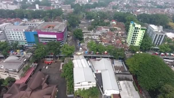 Bandung Indonézia December 2017 Légi Felvétel Jalan Cihampelas Bandung Reggel — Stock videók