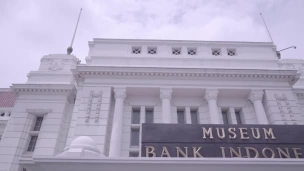 Jakarta Indonesien Januari 2017 Besökare Besöker Indonesiens Bankmuseum — Stockvideo