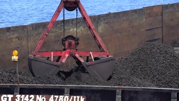 Unload Coal Coal Mining — Stock Video