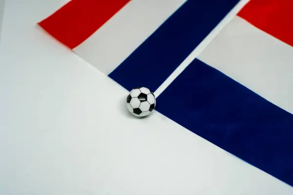 stock image France vs Netherlands, Football match with national flags