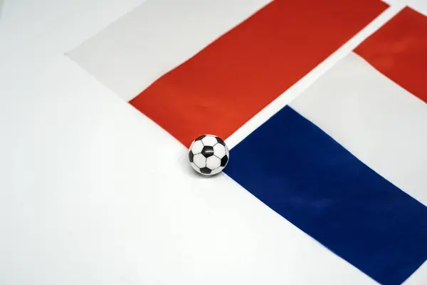 stock image France vs Poland, Football match with national flags