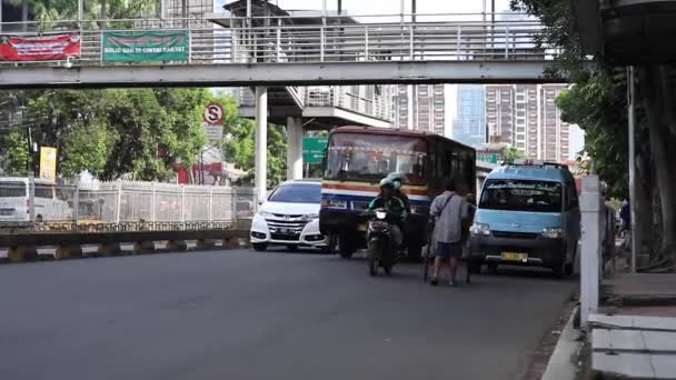 Jakarta Indonesia Marca 2016 Ulice Dżakarcie Ciągu Dnia Nie Tak — Wideo stockowe