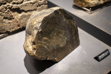 BANDUNG, Indonezya - 29 ARALIK 2022. Ekranlar / Sergiler ve Geologi Müzesinin İçi