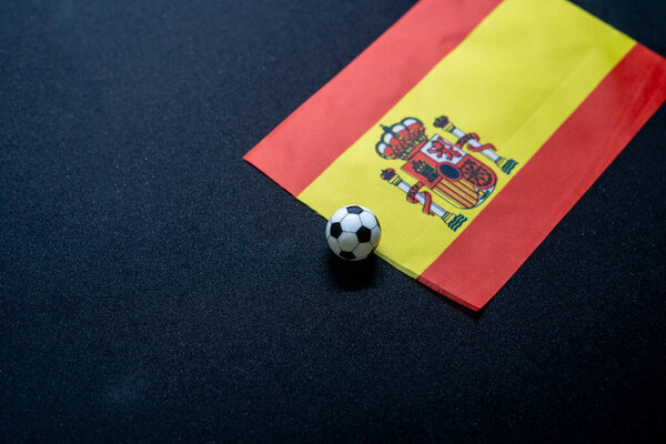 Spain Football with national flags