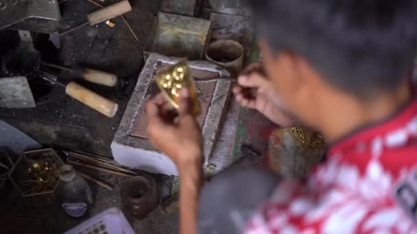 Cianjur Indonesia February 2024 Craftsmen Traditional Muslim Lantern Lamps Cianjur — Stock Video