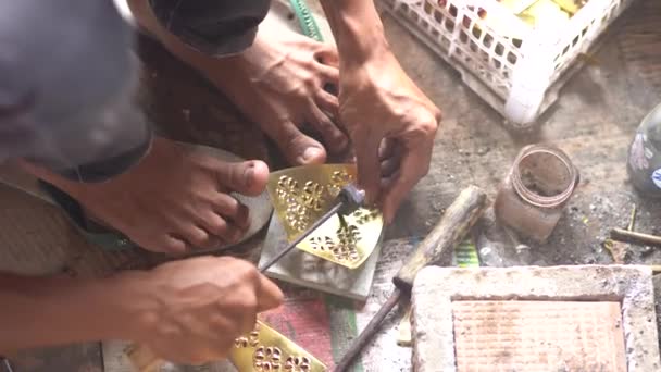 Чянджур Індонезія Лютого 2024 Ремісники Традиційних Мусульманських Ліхтарів Чандурі Називаються — стокове відео