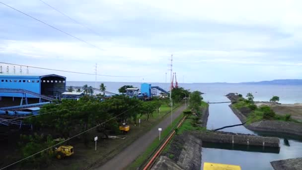 Atmosféra Parní Elektrárny Sulawesi Indonésie — Stock video
