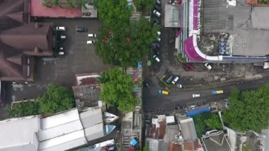 Bandung, Endonezya. 07 Aralık 2017: Cihampelas Terrace 'ın hava manzarası. 
