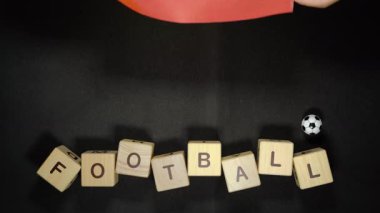 Futbol unvanlı İspanya bayrağı. futbol konsepti