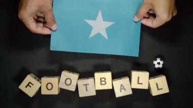 Futbol unvanlı Somali bayrağı. futbol konsepti