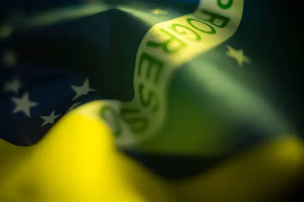 Arkaplan için soyut Brezilya bayrağı