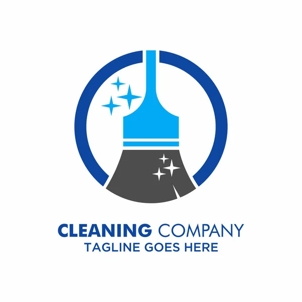 Sprzątanie Domu Logo Firmy Projektowanie Wektor Szablon — Zdjęcie stockowe