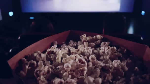 Kino Rozrywka Pudełko Popcornu Kinie Transmisji Strumieniowej Programów Telewizyjnych Produkcji — Wideo stockowe