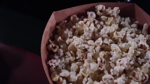 Cinéma Divertissement Boîte Pop Corn Dans Cinéma Pour Service Streaming — Video